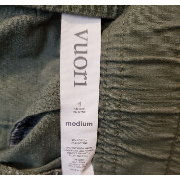 Vuori Womens Ripstop Pants in Army Green Elastic Waist Medium Athleisure - Picture 10 of 13